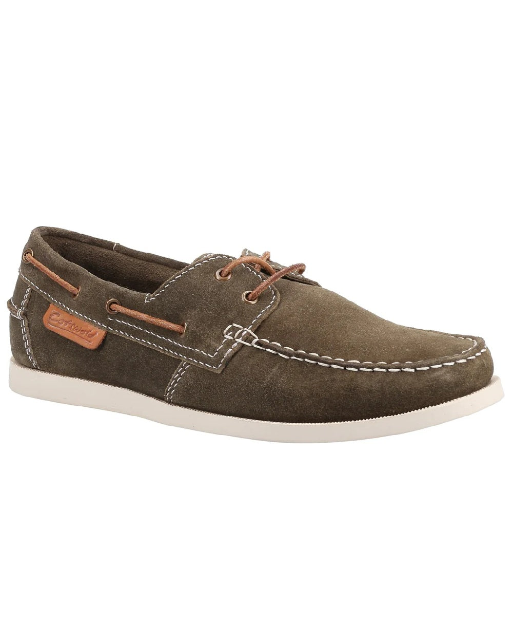 Cotswold Mitcheldean Boat Shoes in Khaki