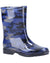 Cotswold PVC Junior Wellington Boots In Navy Camo #colour_navy-camo