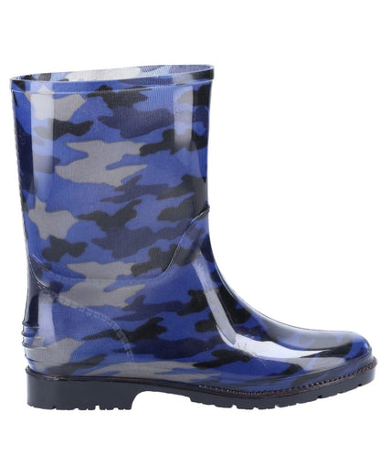 Cotswold PVC Junior Wellington Boots In Navy Camo 