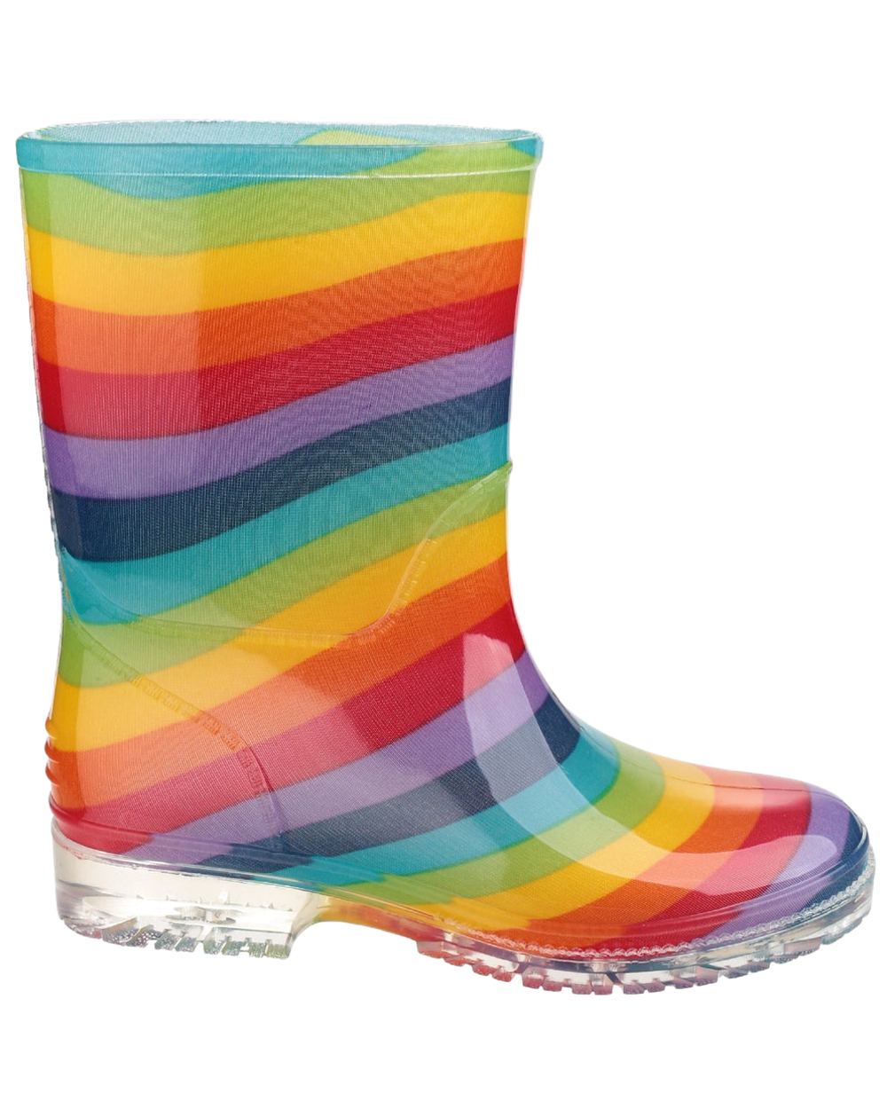 Cotswold PVC Junior Wellington Boots In Rainbow 