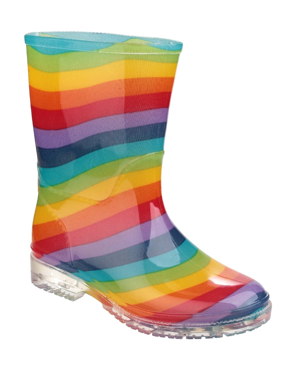 Cotswold PVC Junior Wellington Boots In Rainbow 