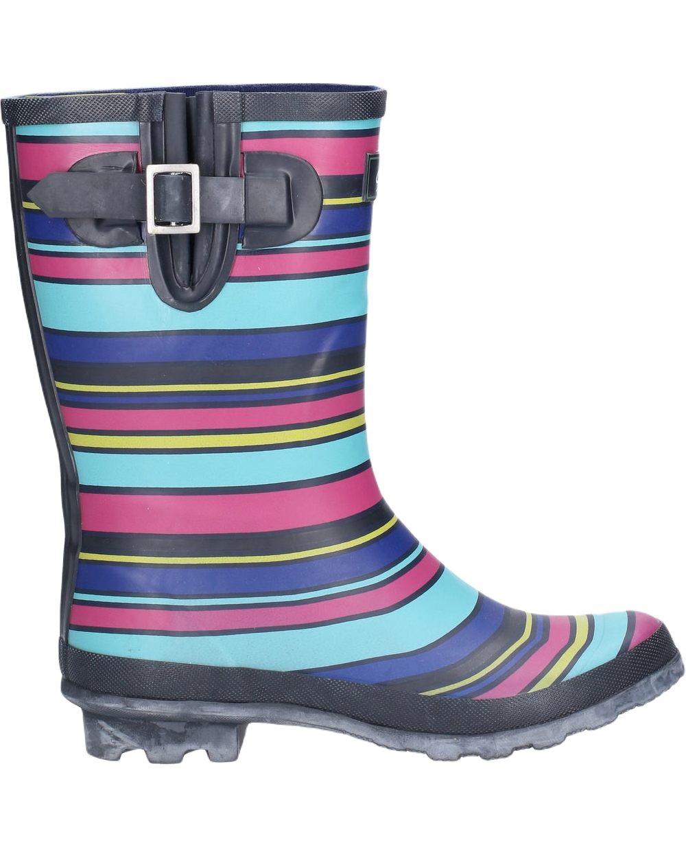 Cotswold Paxford Elasticated Mid Calf Wellington Boots In Multi Stripes 