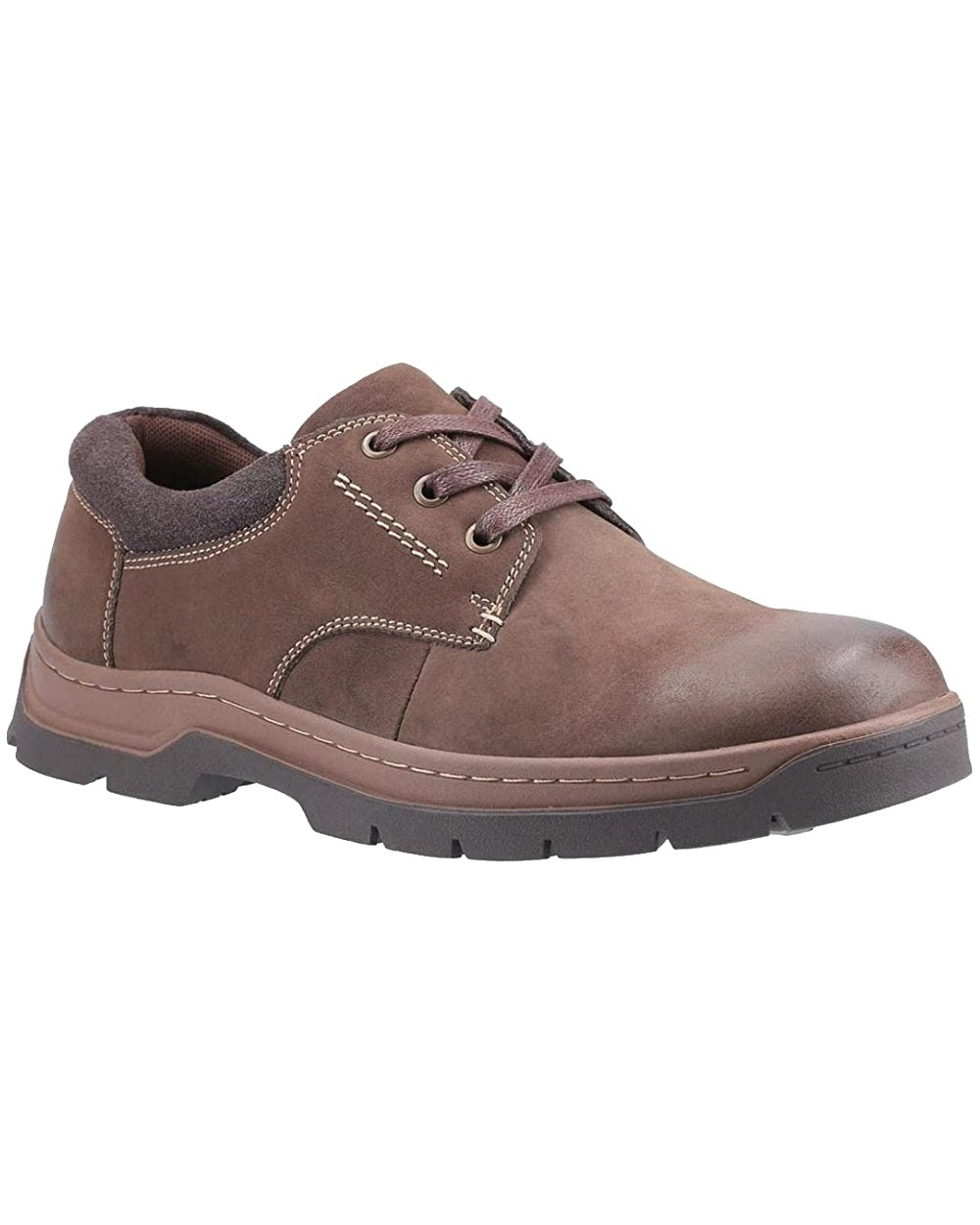 Cotswold Thickwood Burnished Leather Casual Shoes in Brown 