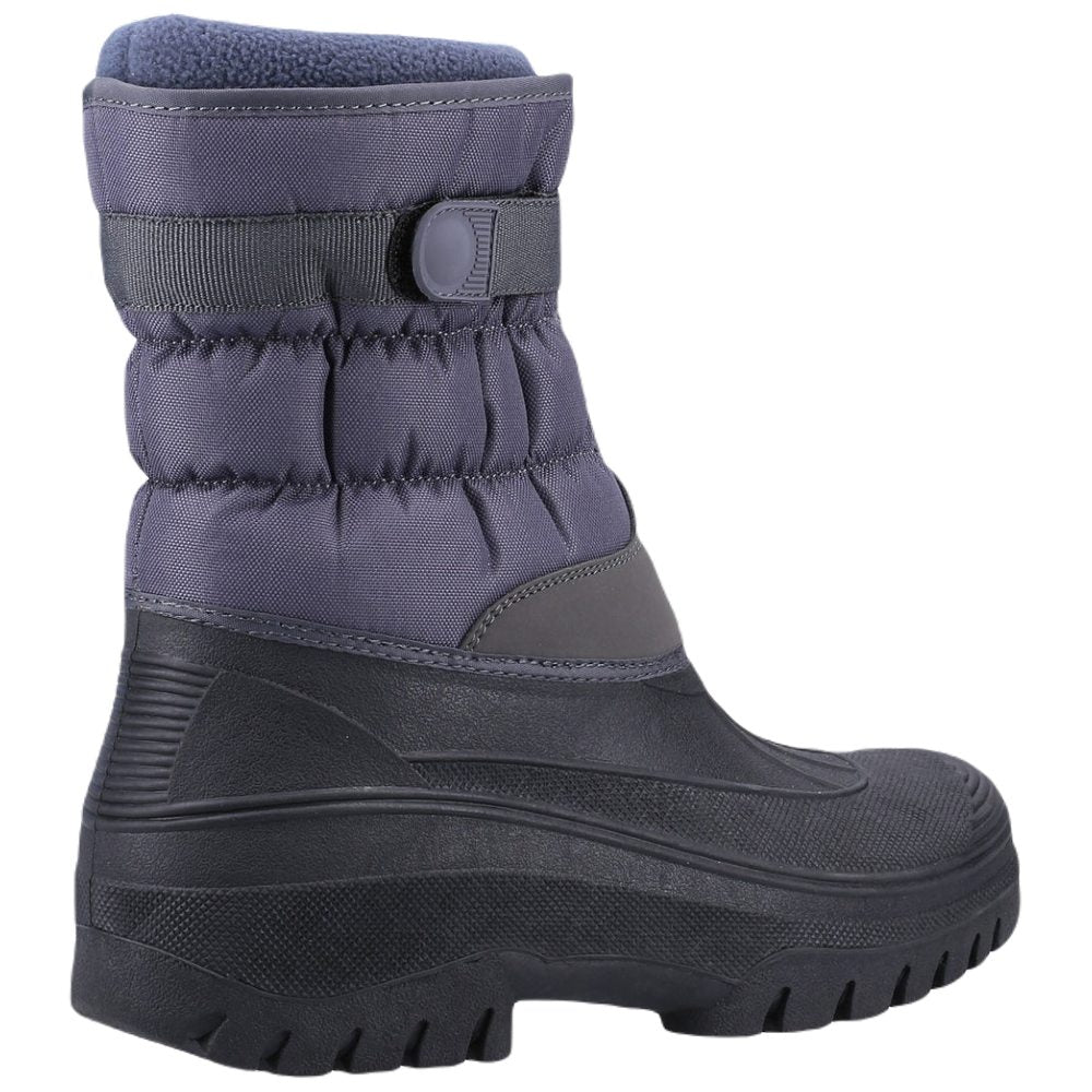 Cotswold Womens Chase Touch Fastening and Zip Up Winter Boots In Grey