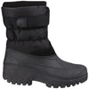 Cotswold Mens Chase Touch Fastening and Zip Up Winter Boots In Black, #colour_black