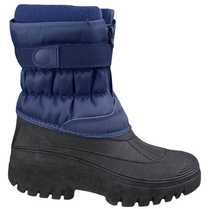 Cotswold Mens Chase Touch Fastening and Zip Up Winter Boots In Navy 