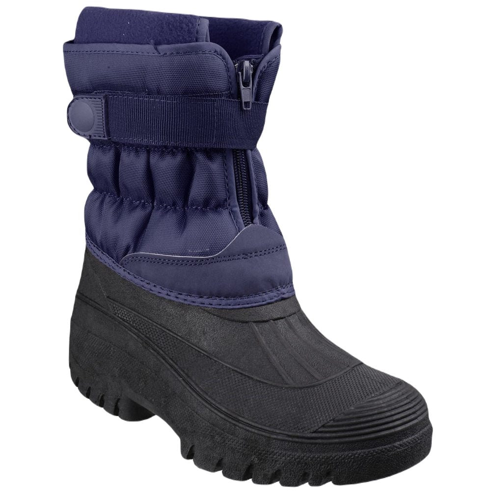 Cotswold Mens Chase Touch Fastening and Zip Up Winter Boots In Navy  