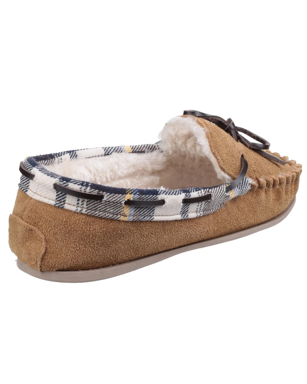 Cotswold Womens Kilkenny Moccasin Slippers in Tan 