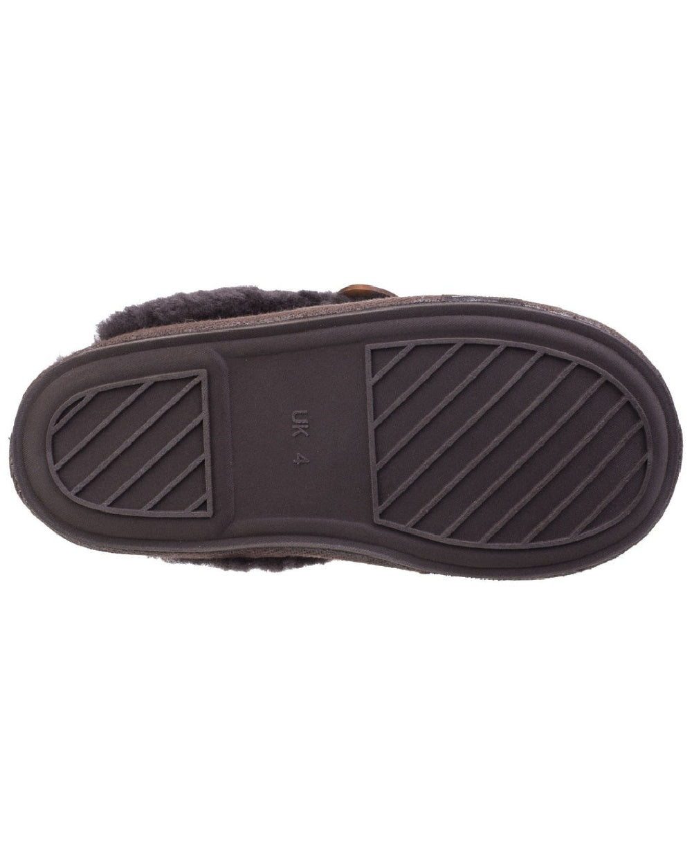 Cotswold Womens Lechlade Sheepskin Mule Slippers in Chocolate 