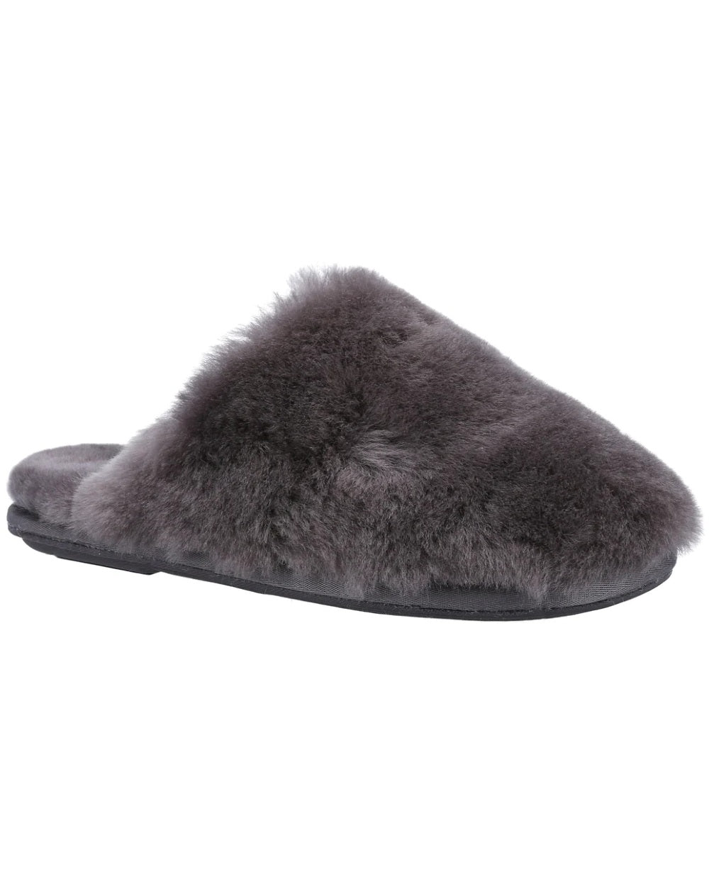 Cotswold Womens Salperton Sheepskin Mule Slippers in Grey 