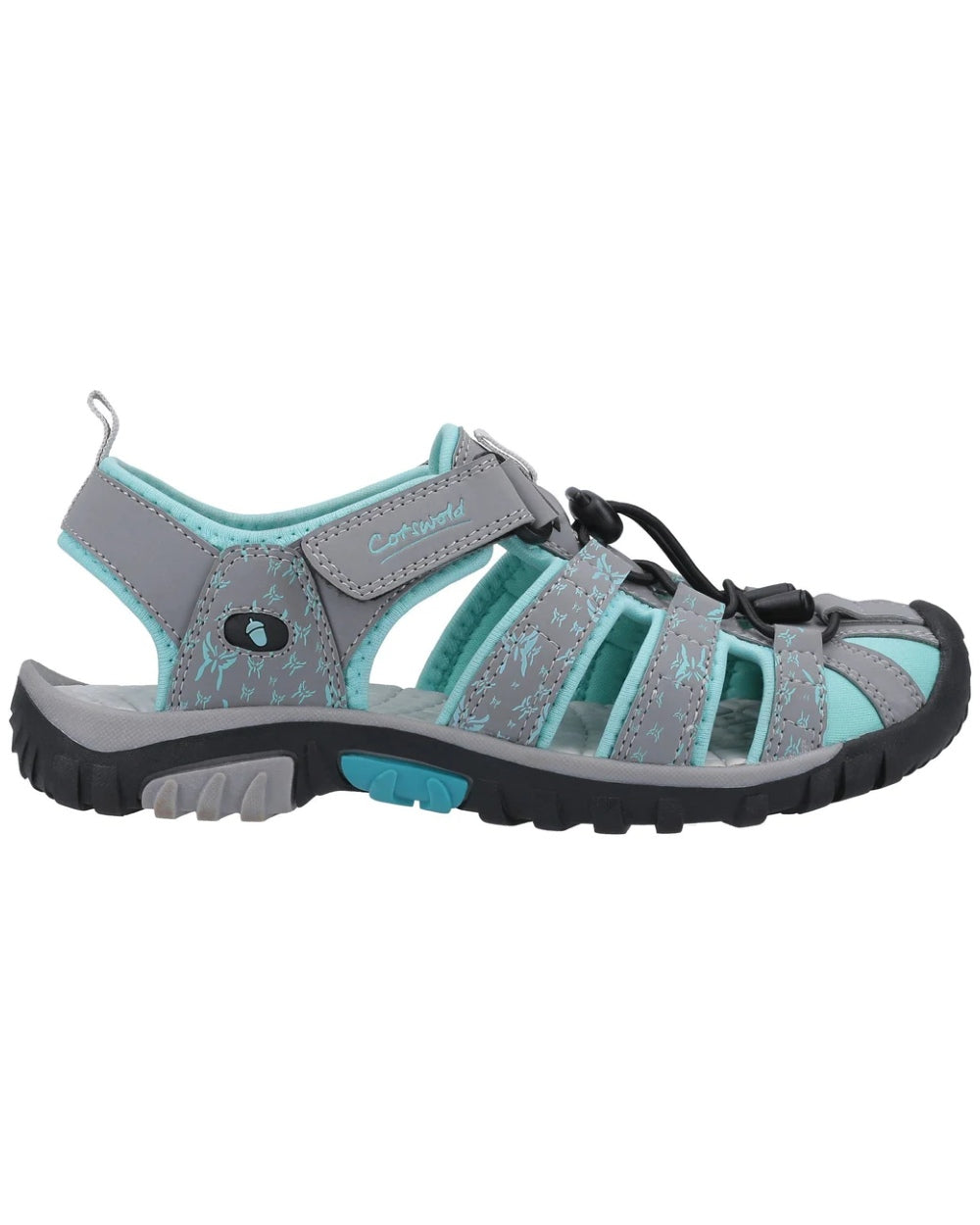 Cotswold Womens Sandhurst Touch Fastening Sandals in grey aqua 