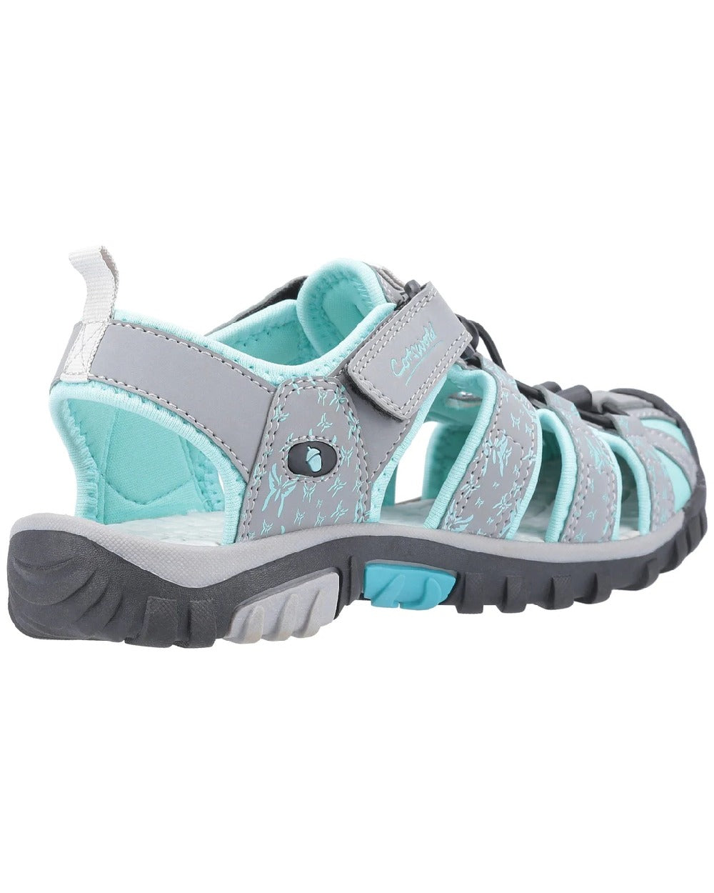 Cotswold Womens Sandhurst Touch Fastening Sandals in grey aqua 