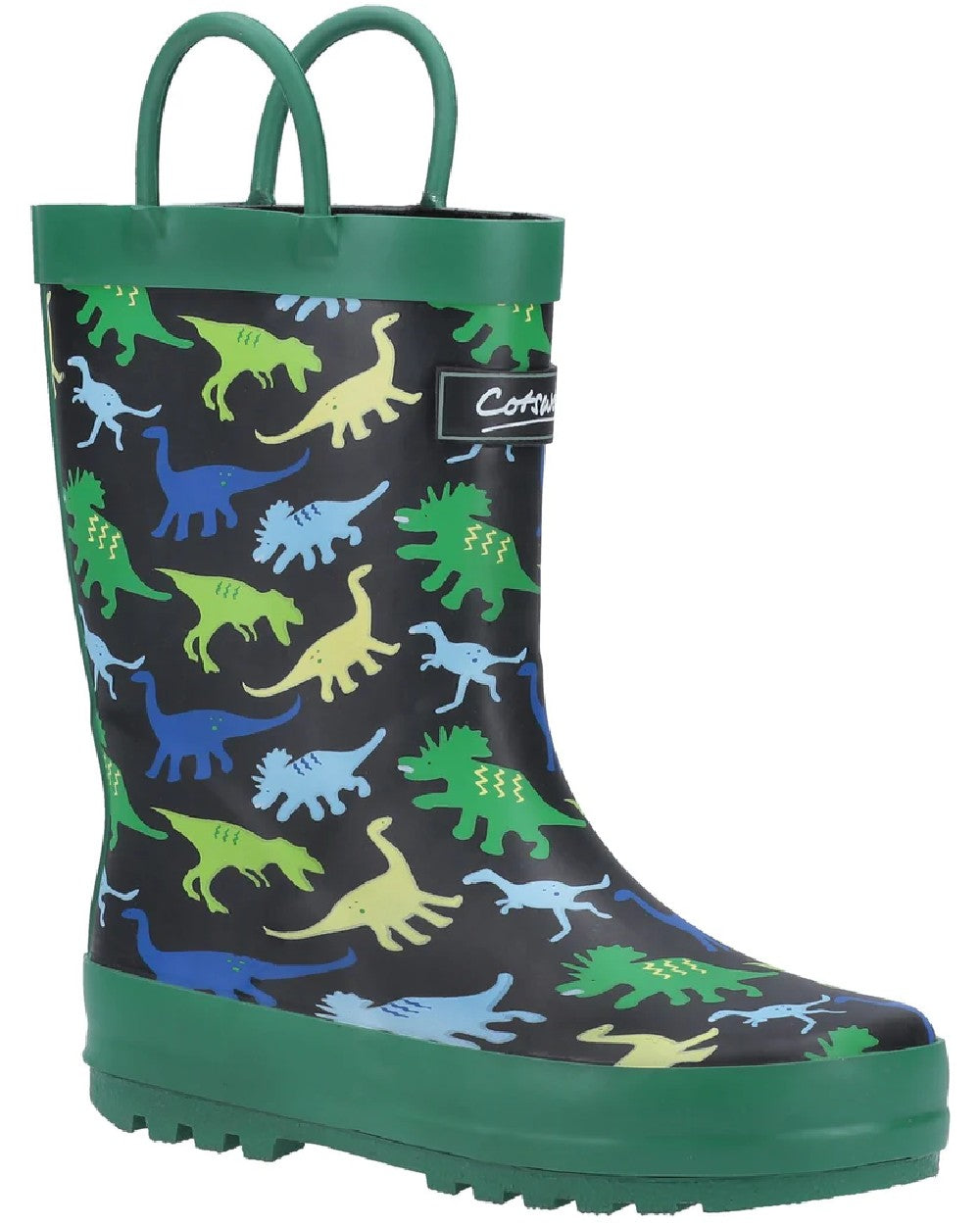 Cotswold Kids Sprinkle Wellington Boots in Green 