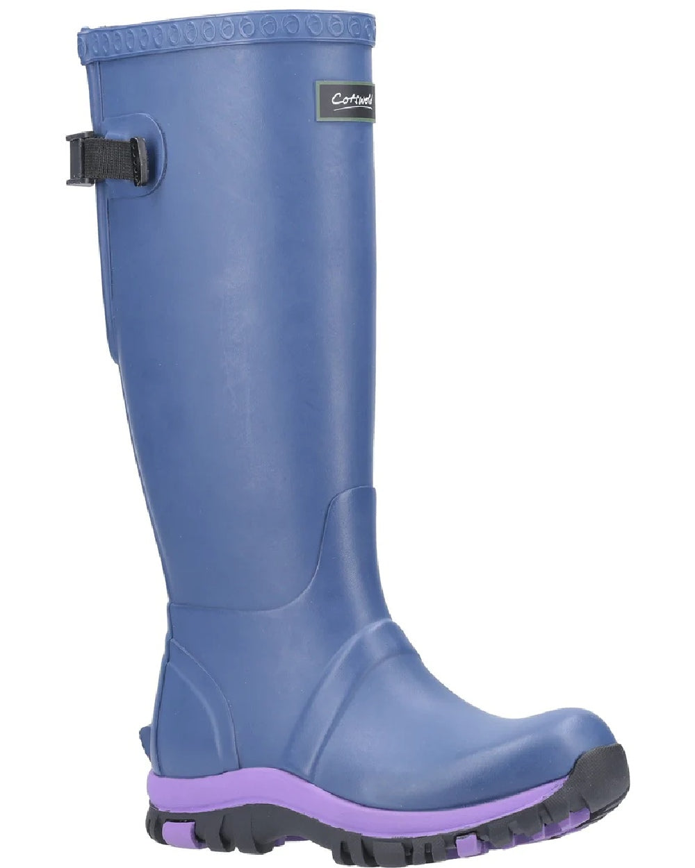 Costwold Ladies Realm Adjustable Wellington Boots in Blue Purple 