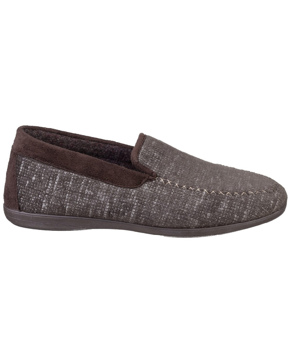 Cotswold Mens Stanley Loafer Slippers in Brown 