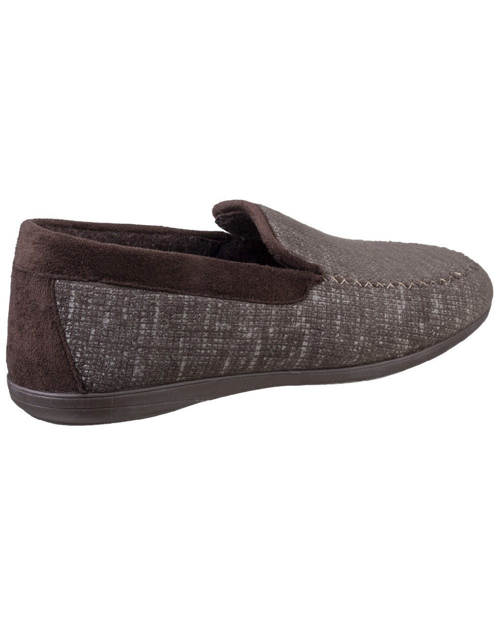 Cotswold Mens Stanley Loafer Slippers in Brown 