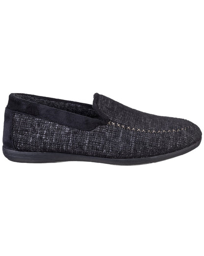 Cotswold Mens Stanley Loafer Slippers in Black 