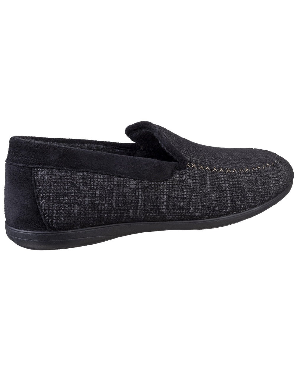 Cotswold Mens Stanley Loafer Slippers in Black 