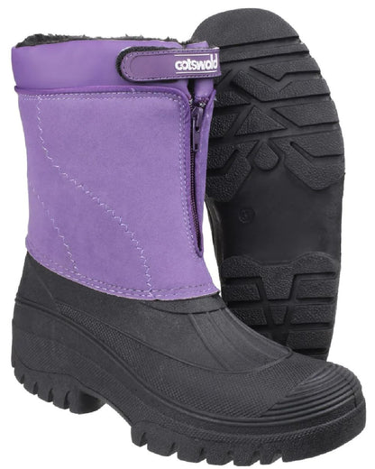 Cotswold Womens Venture Waterproof Winter Boots in Purple 