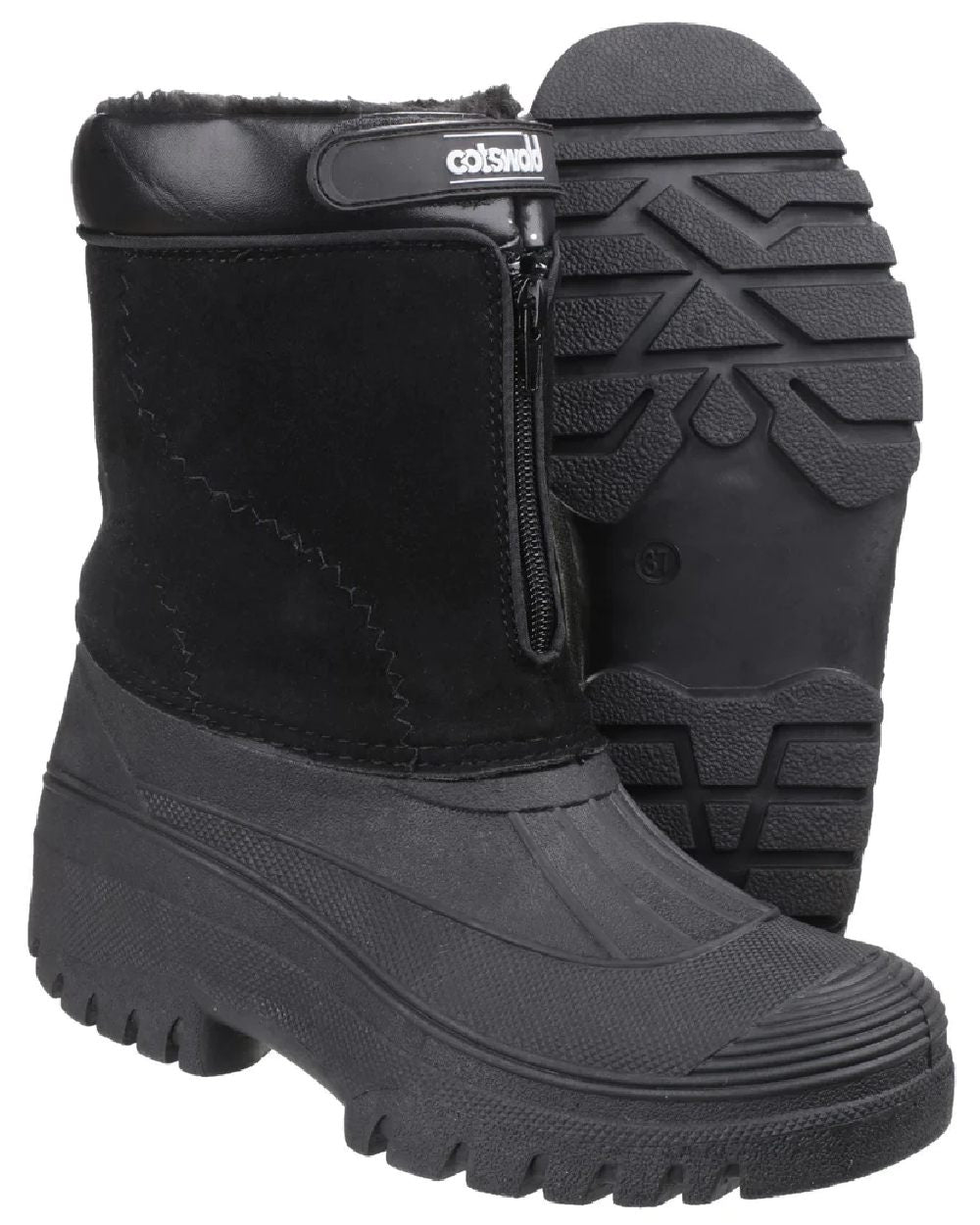 Cotswold Womens Venture Waterproof Winter Boots in Black 