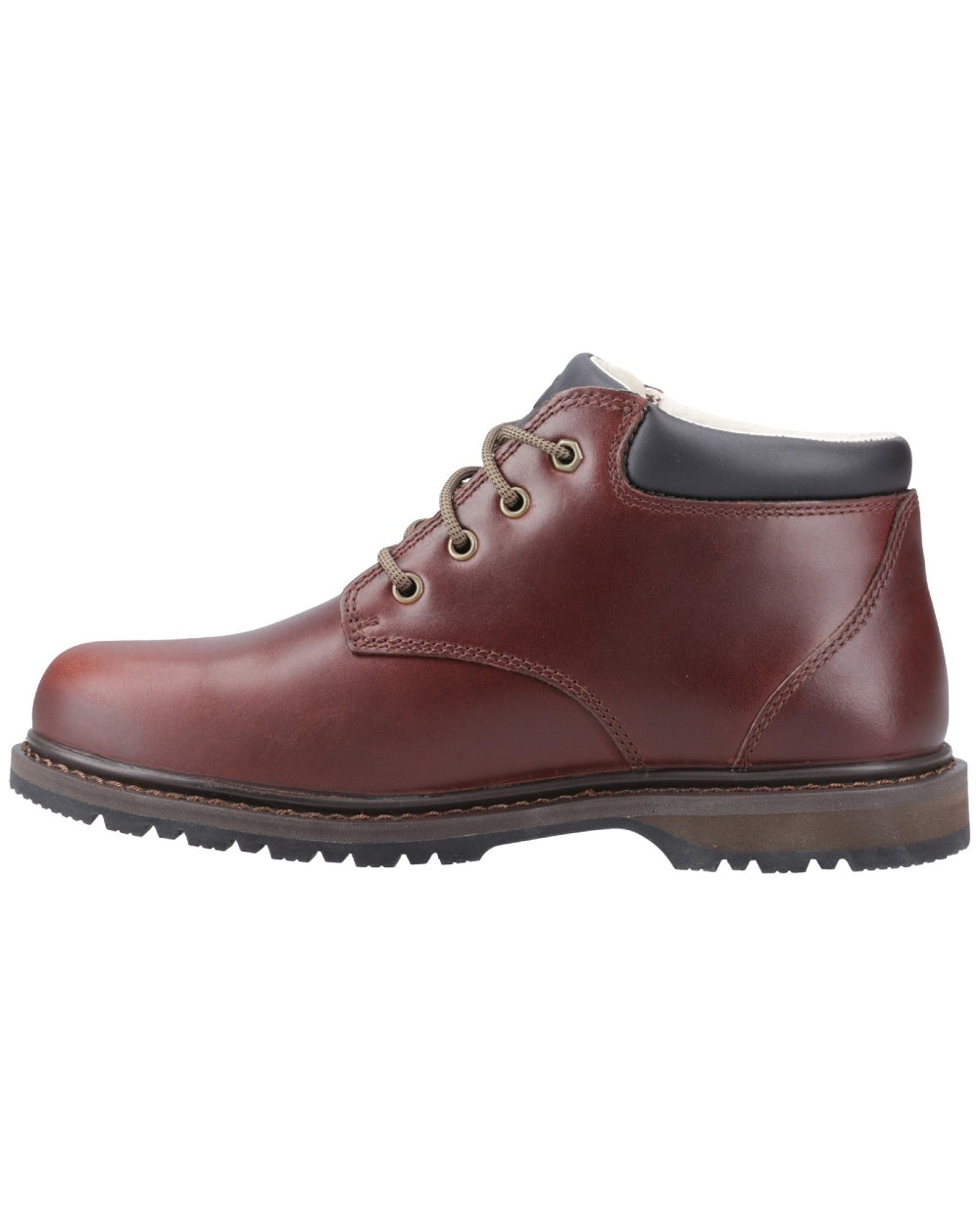 Brown coloured Cotswold Mens Bredon Leather Hiking Shoes on white background 