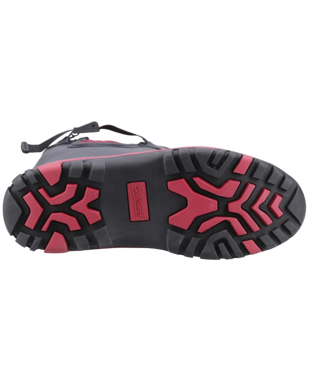 Navy Pink coloured Cotswold Womens Milton Adjustable Wellingtons on white background 