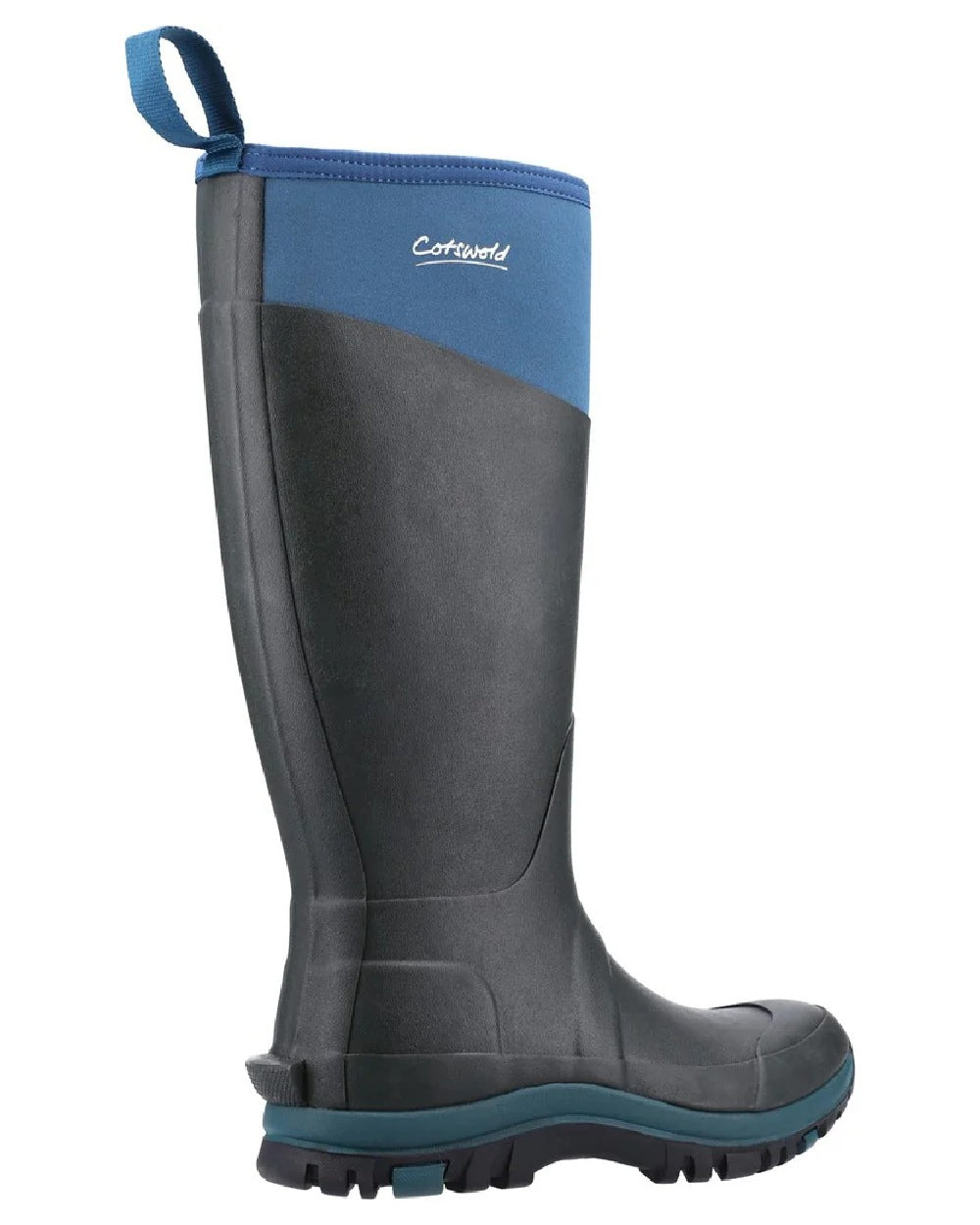Turquoise coloured Cotswold Womens Wentworth Wellingtons on white background 