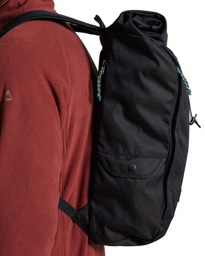 Black coloured Craghoppers 20L Kiwi Classic Rolltop Backpack II on white background 