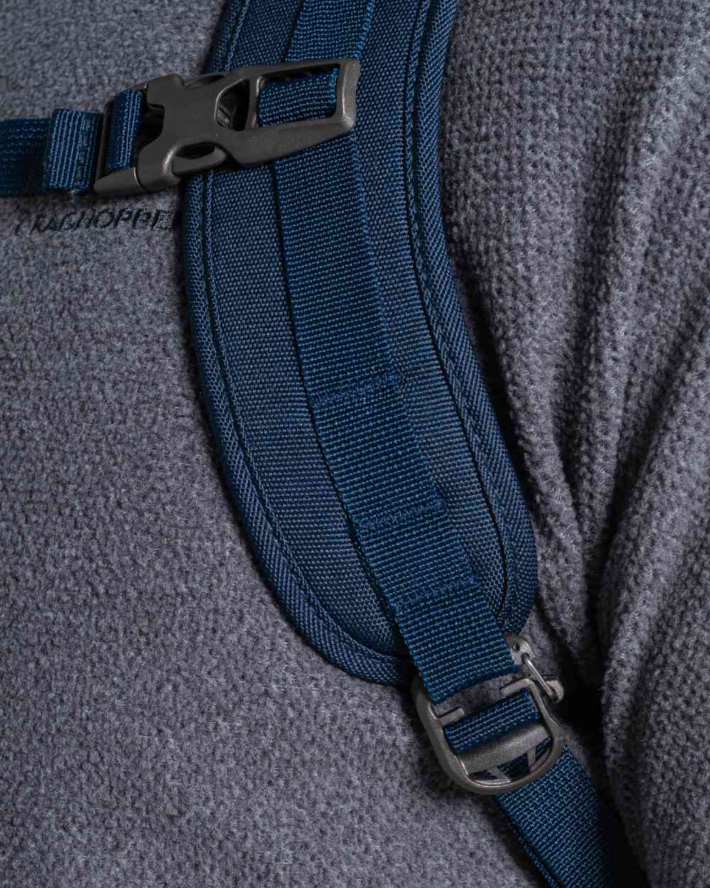 Blue Stone coloured Craghoppers 20L Kiwi Classic Rolltop Backpack II on white background 