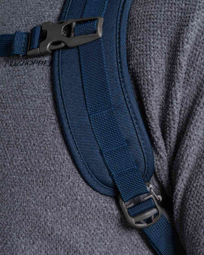 Blue Stone coloured Craghoppers 20L Kiwi Classic Rolltop Backpack II on white background 