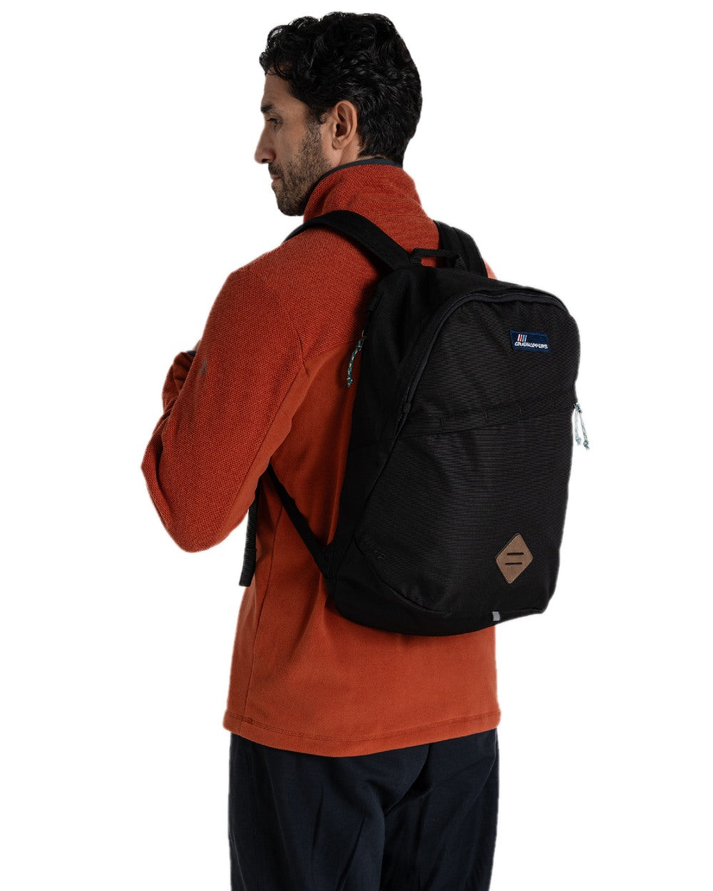 Black coloured Craghoppers 22L Kiwi Classic Backpack II on white background 