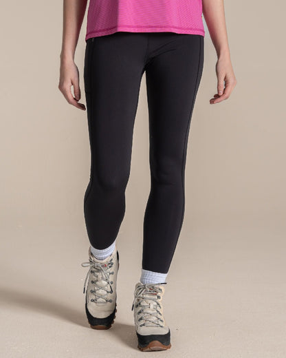Black coloured Craghoppers Alex II Legging on beige background 