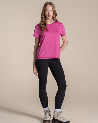 Black coloured Craghoppers Alex II Legging on beige background 