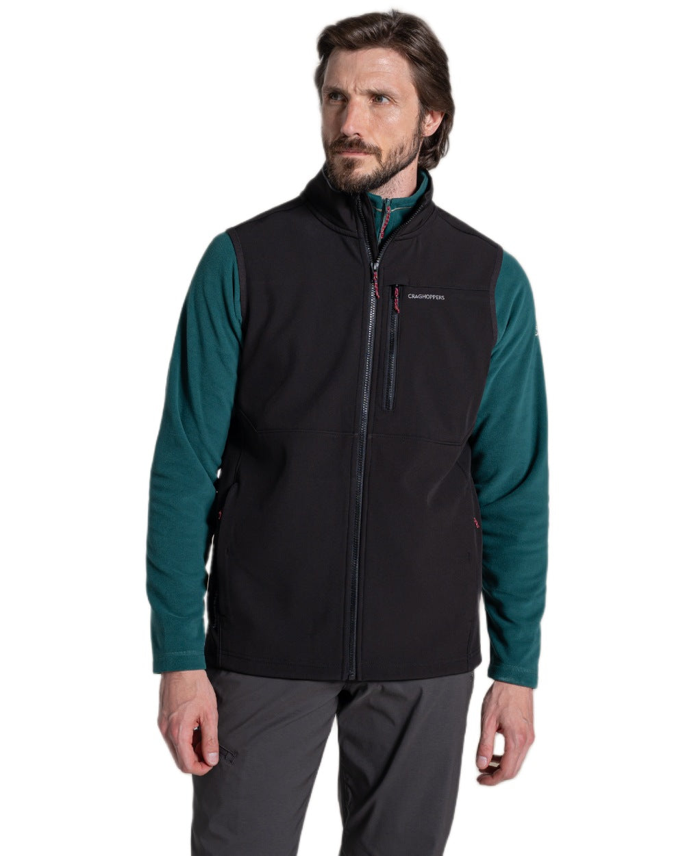 Black Coloured Craghoppers Altis Vest on white background 