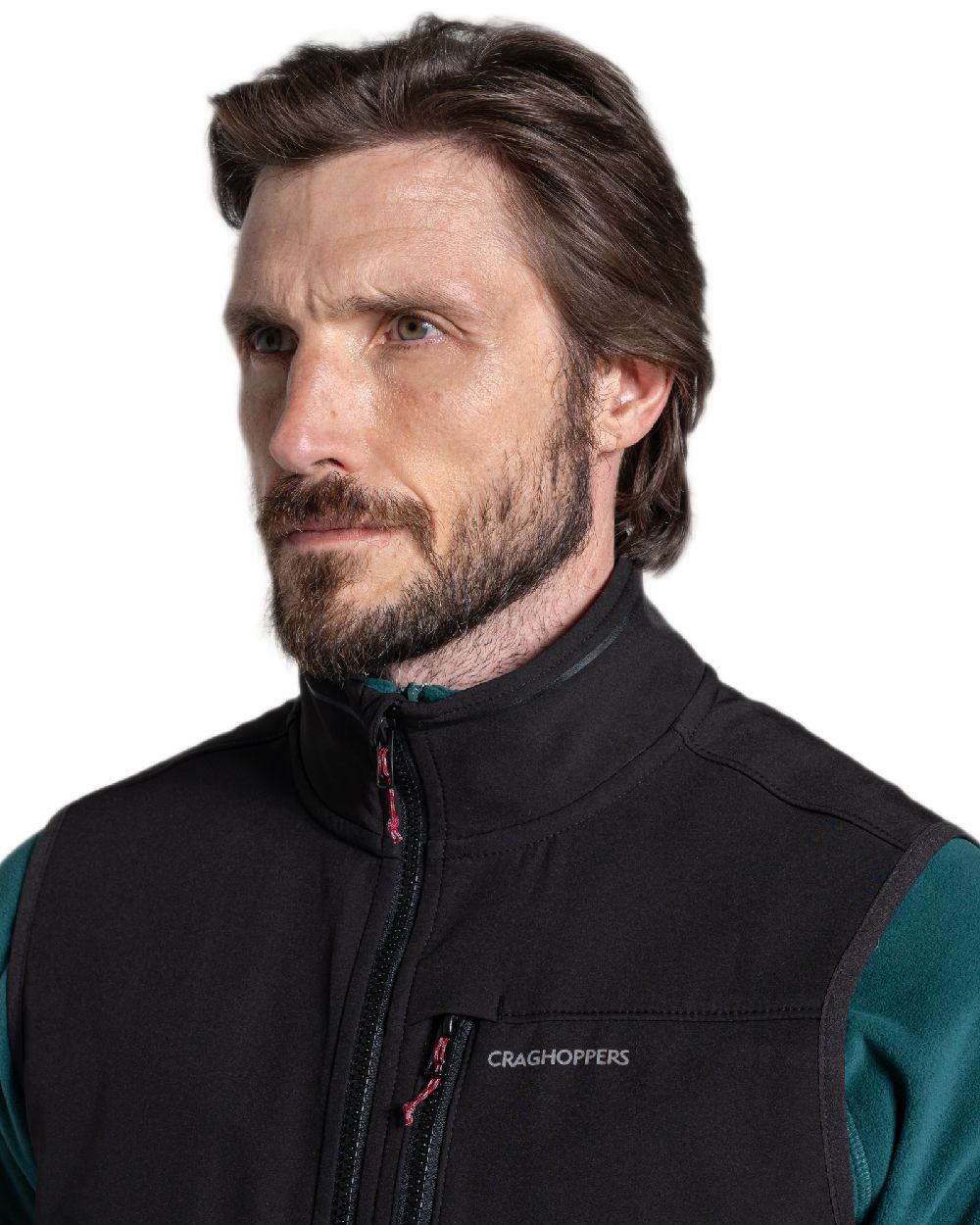 Black Coloured Craghoppers Altis Vest on white background 
