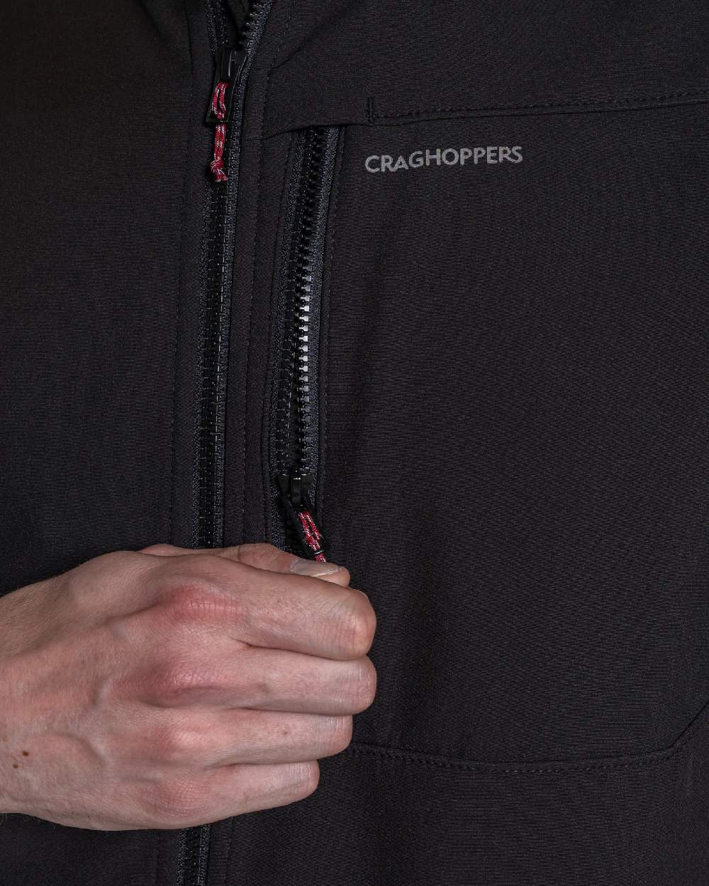 Black Coloured Craghoppers Altis Vest on white background 