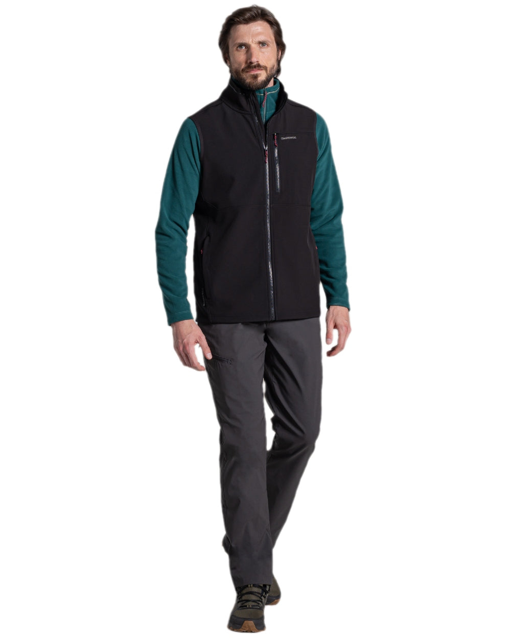 Black Coloured Craghoppers Altis Vest on white background 