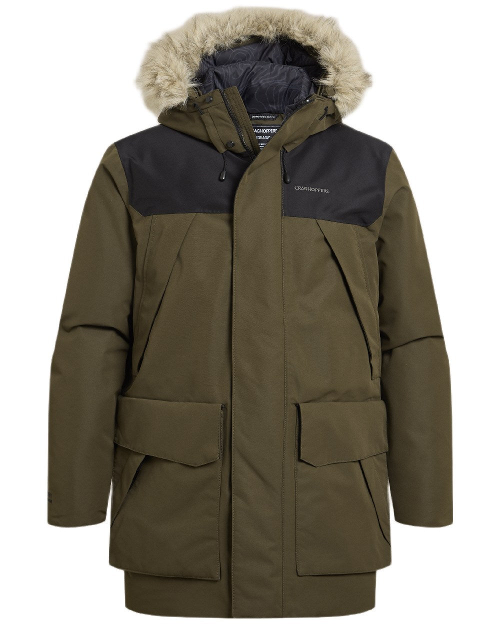 Woodland Green Coloured Craghoppers Bishorn Insulated Jacket on white background 