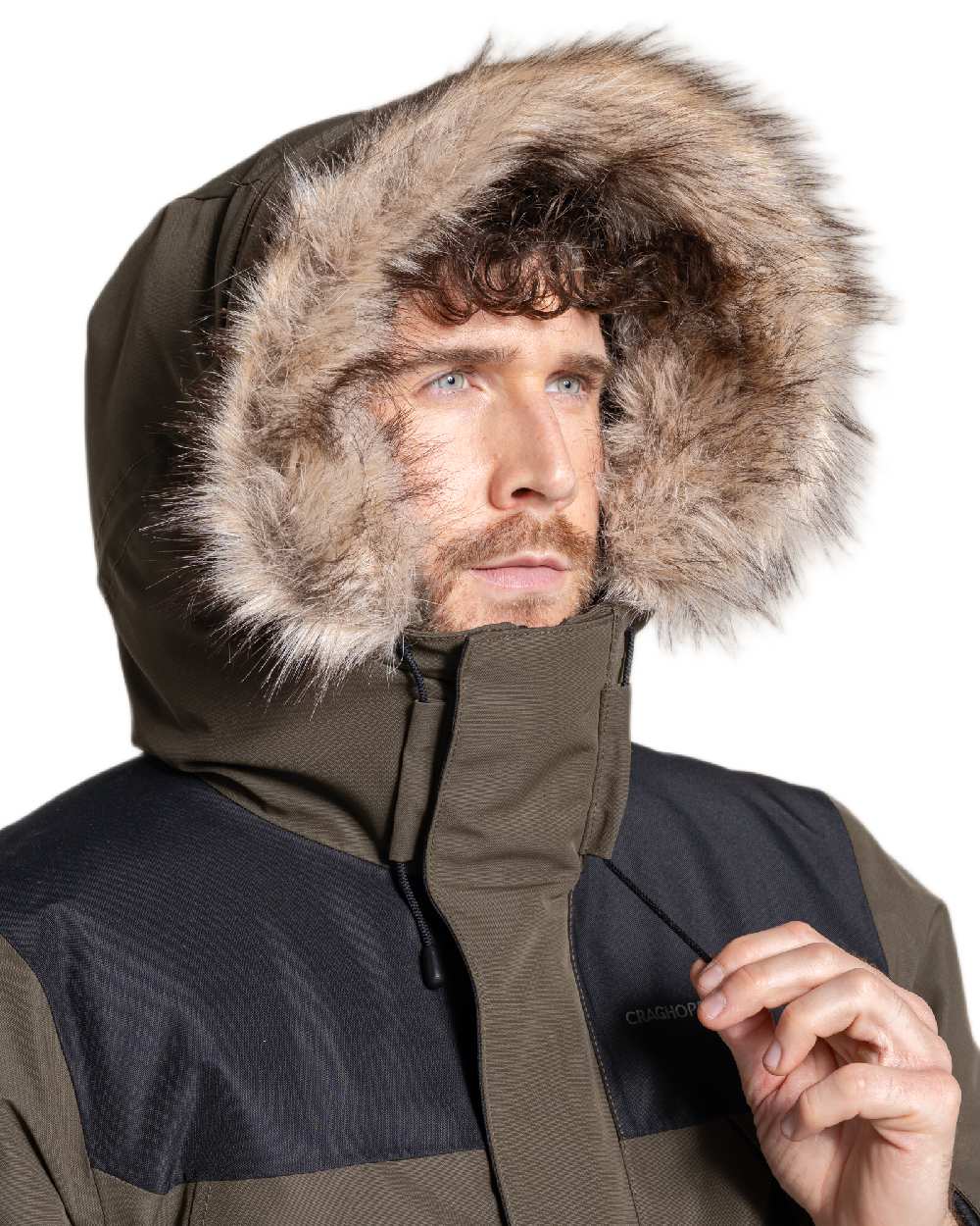 Woodland Green Coloured Craghoppers Bishorn Insulated Jacket on white background 