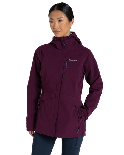 Beet Coloured Craghoppers Caldbeck Ladies Jackets On A White Background 