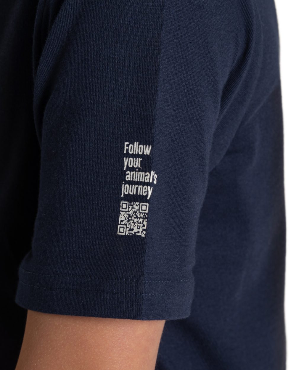 Blue Navy Brand Carrier coloured Craghoppers Childrens Ellis Short Sleeved T-Shirt on white background 