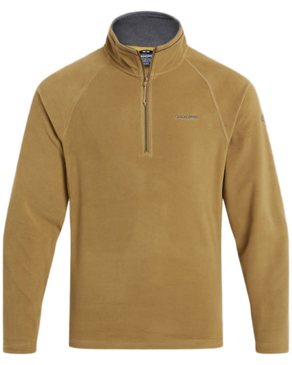 Algae Green Coloured Craghoppers Corey VI Half Zip Fleece on white background 