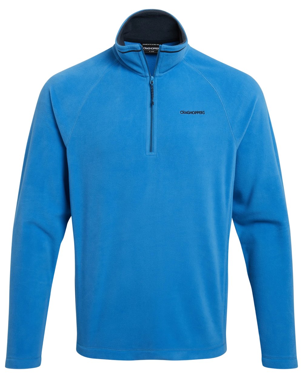 Azure Sky Coloured Craghoppers Corey VI Half Zip Fleece on white background 