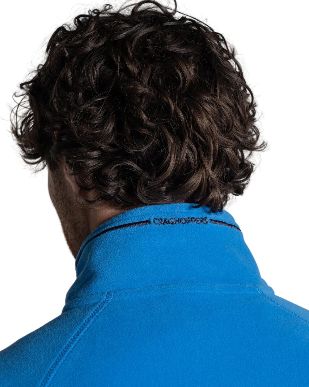 Azure Sky Coloured Craghoppers Corey VI Half Zip Fleece on white background 