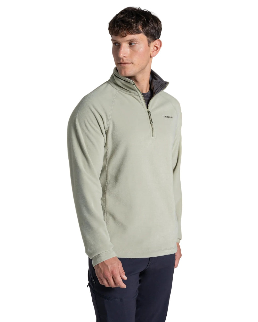 Bayleaf Coloured Craghoppers Corey VI Half Zip Fleece on white background 