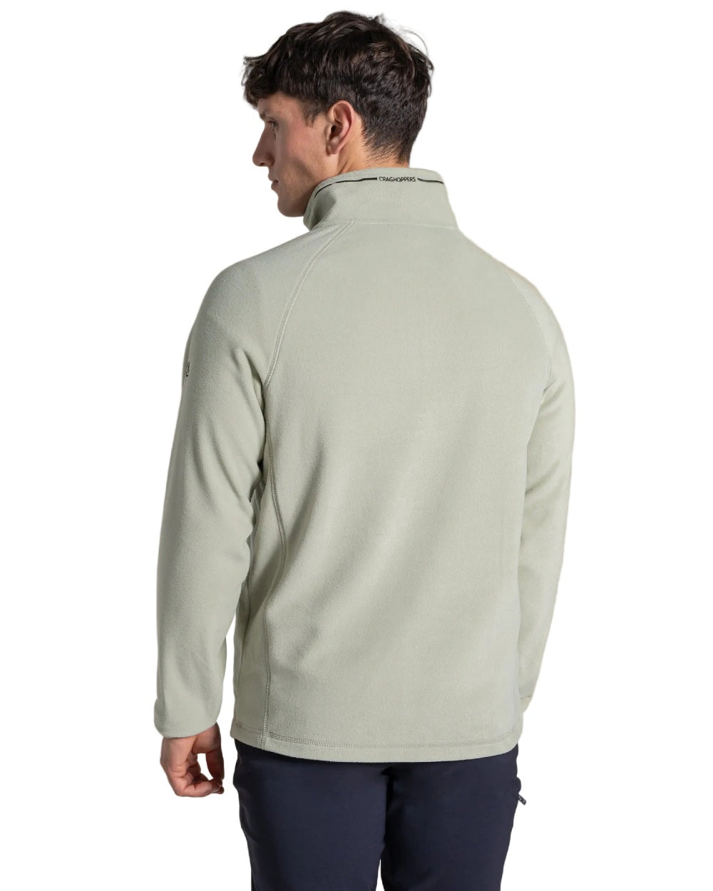 Bayleaf Coloured Craghoppers Corey VI Half Zip Fleece on white background 