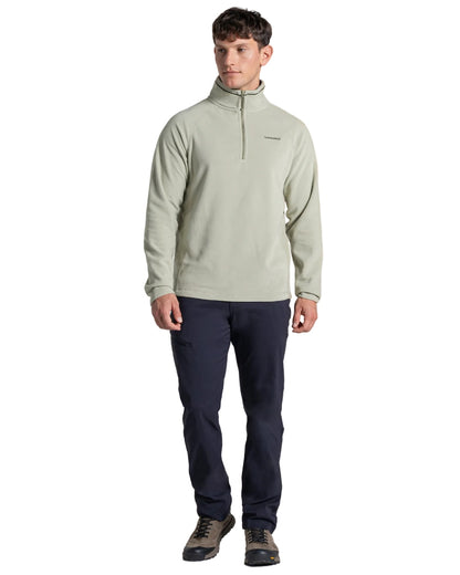 Bayleaf Coloured Craghoppers Corey VI Half Zip Fleece on white background 