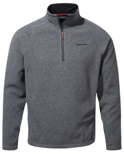 Black Pepper Marl Coloured Craghoppers Corey VI Half Zip Fleece on white background 
