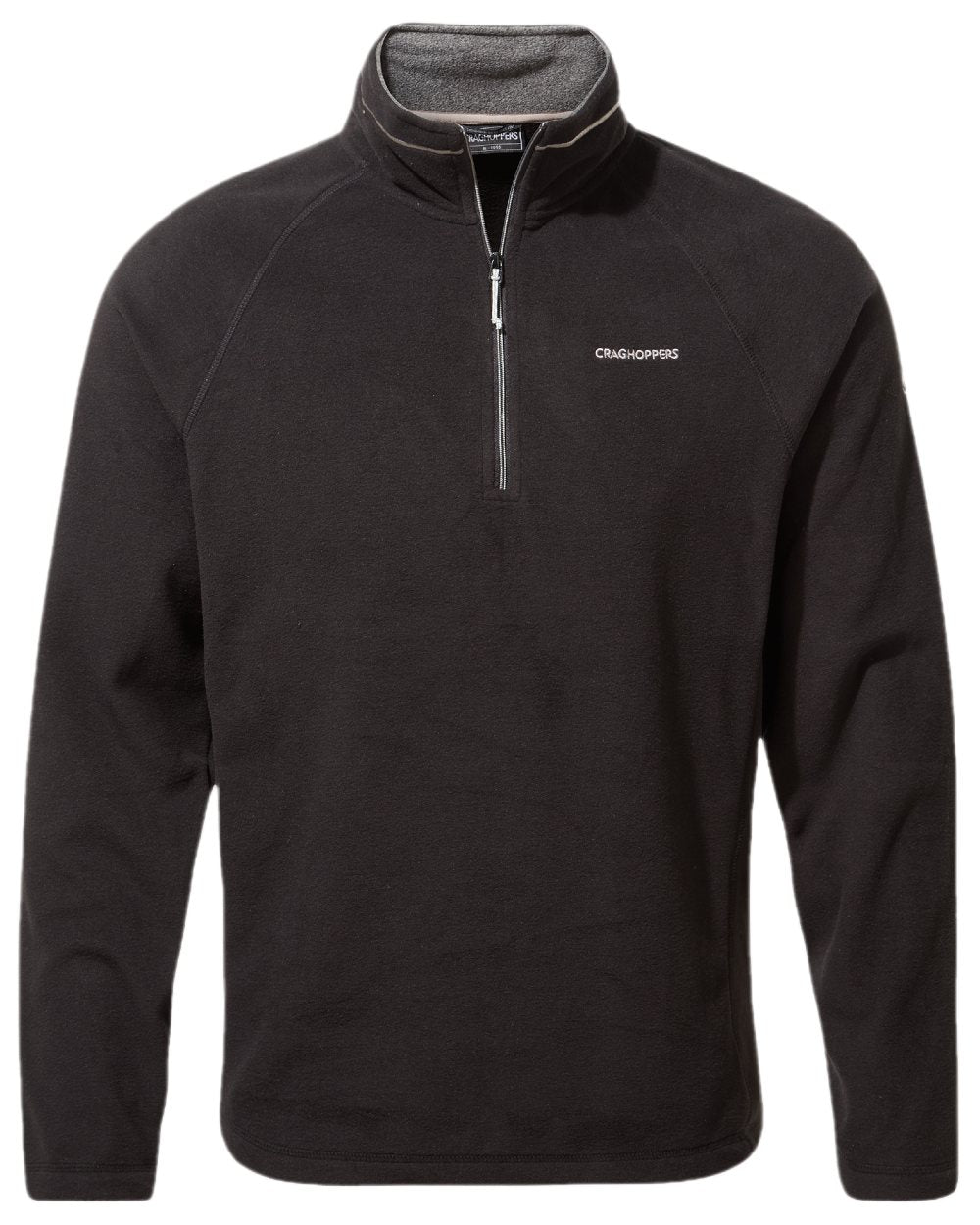 Black Coloured Craghoppers Corey VI Half Zip Fleece on white background 