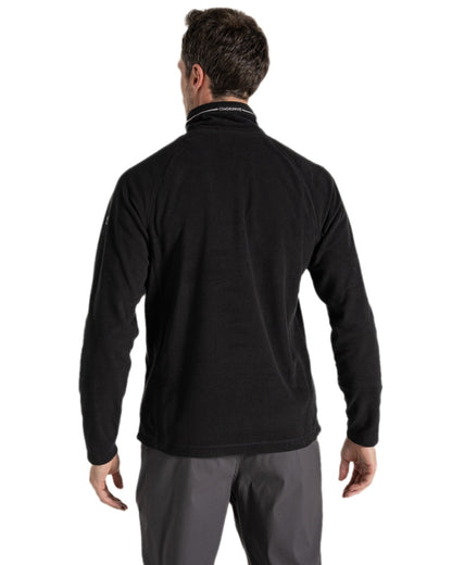 Black Coloured Craghoppers Corey VI Half Zip Fleece on white background 